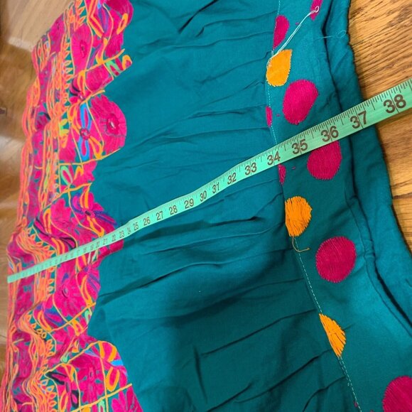 CUTE Artistic KIDS Hand Vibrantly Hand Embroidered LEHENGA 2 Piece Set - Picture 5 of 6